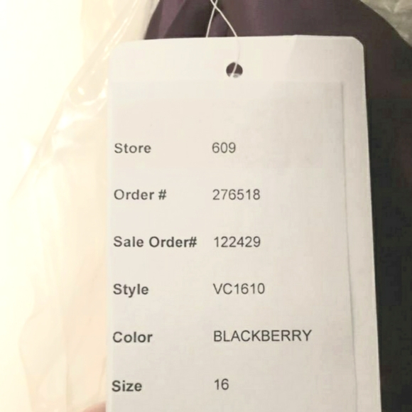 Priscilla's of Boston Evening Gown. Blackberry size 16 NWT - Picture 5 of 6